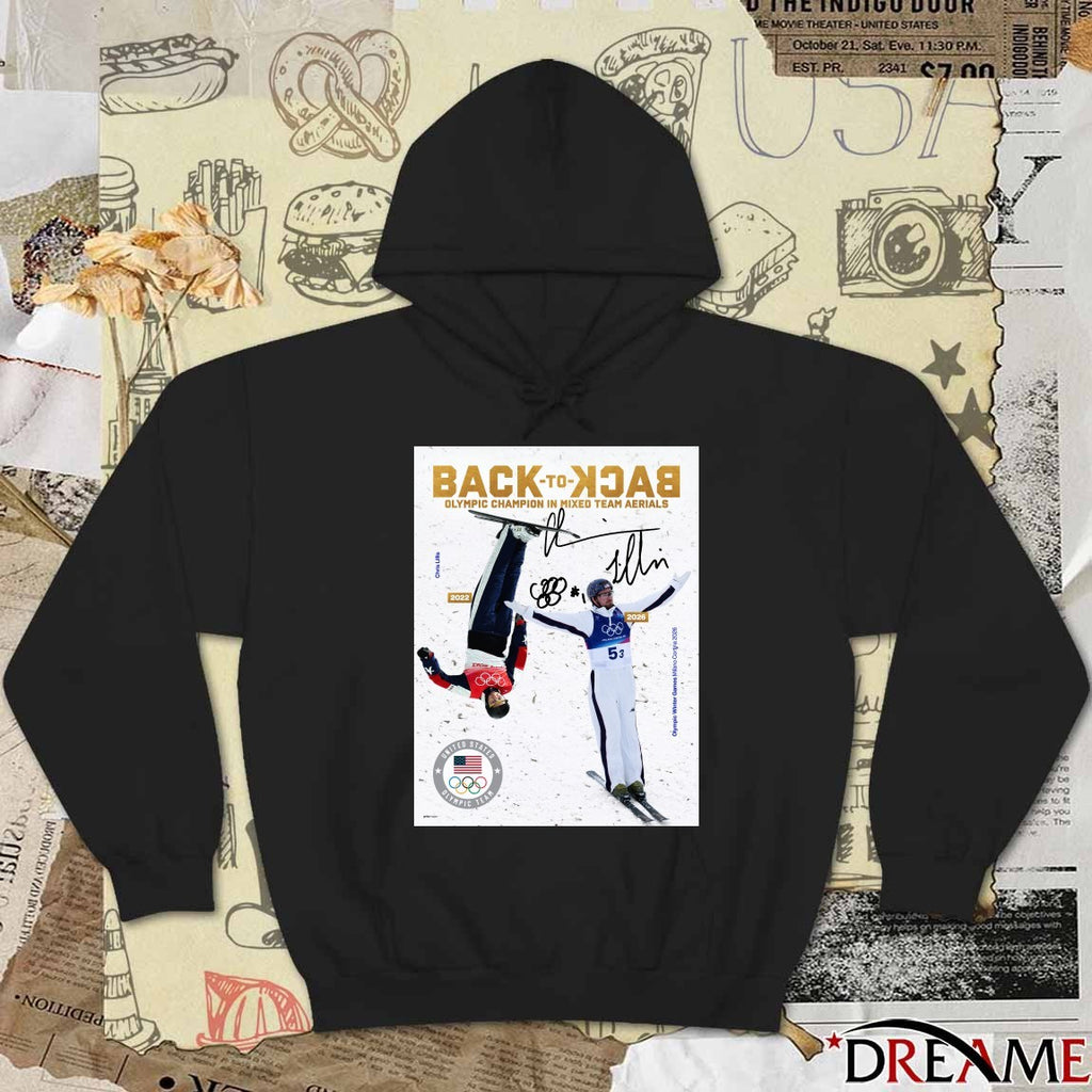 Back To Back Olympic Champion In Mixed Team Aerials Chris Lillis Olympic Winter Games 2026 Signature Poster t-shirt