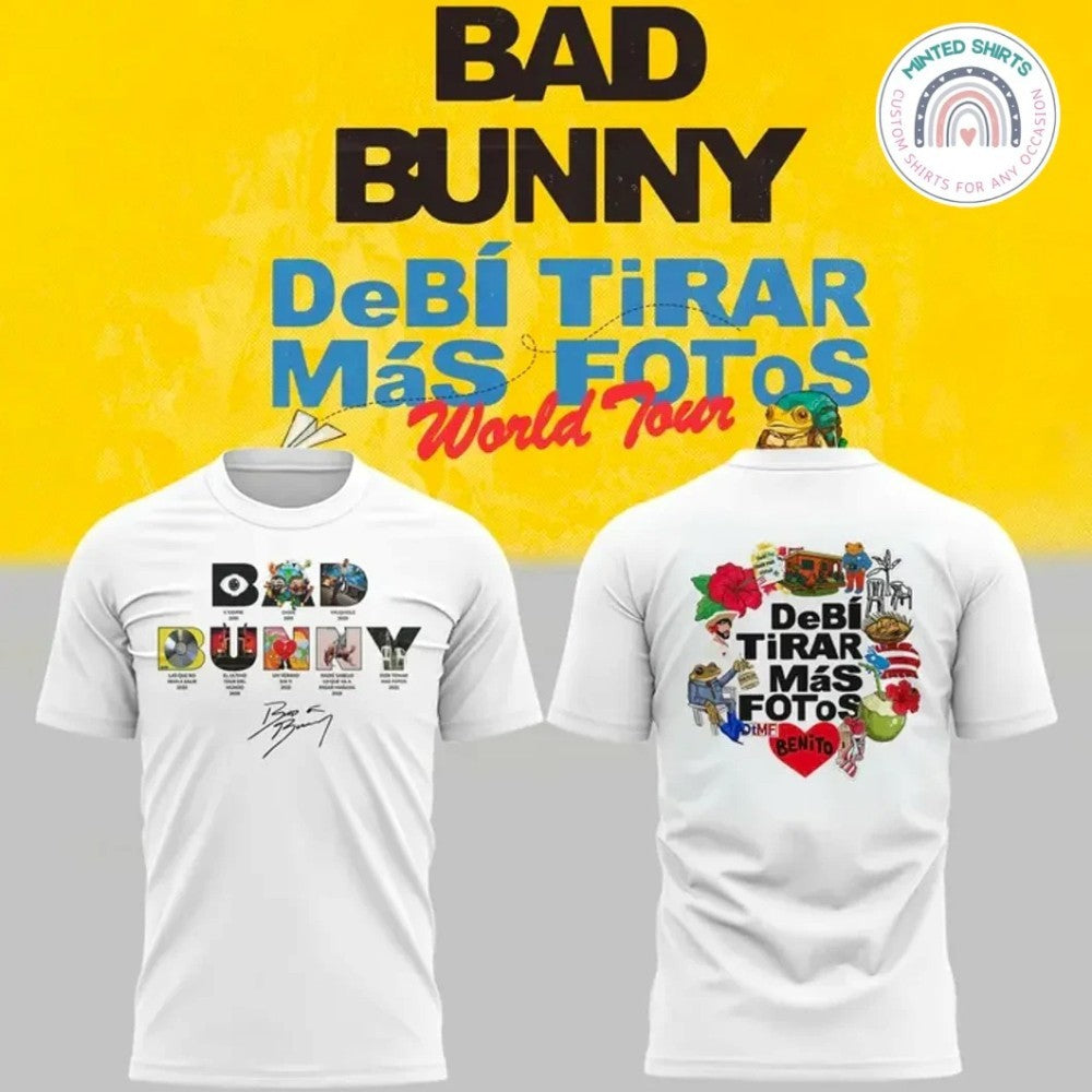 Bad Bunny x Debi Tirar Mas Fotos World Tour 2026 Shirt