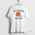 Official Baltimore Cleveland Sucks Helmet Ladies T Shirt