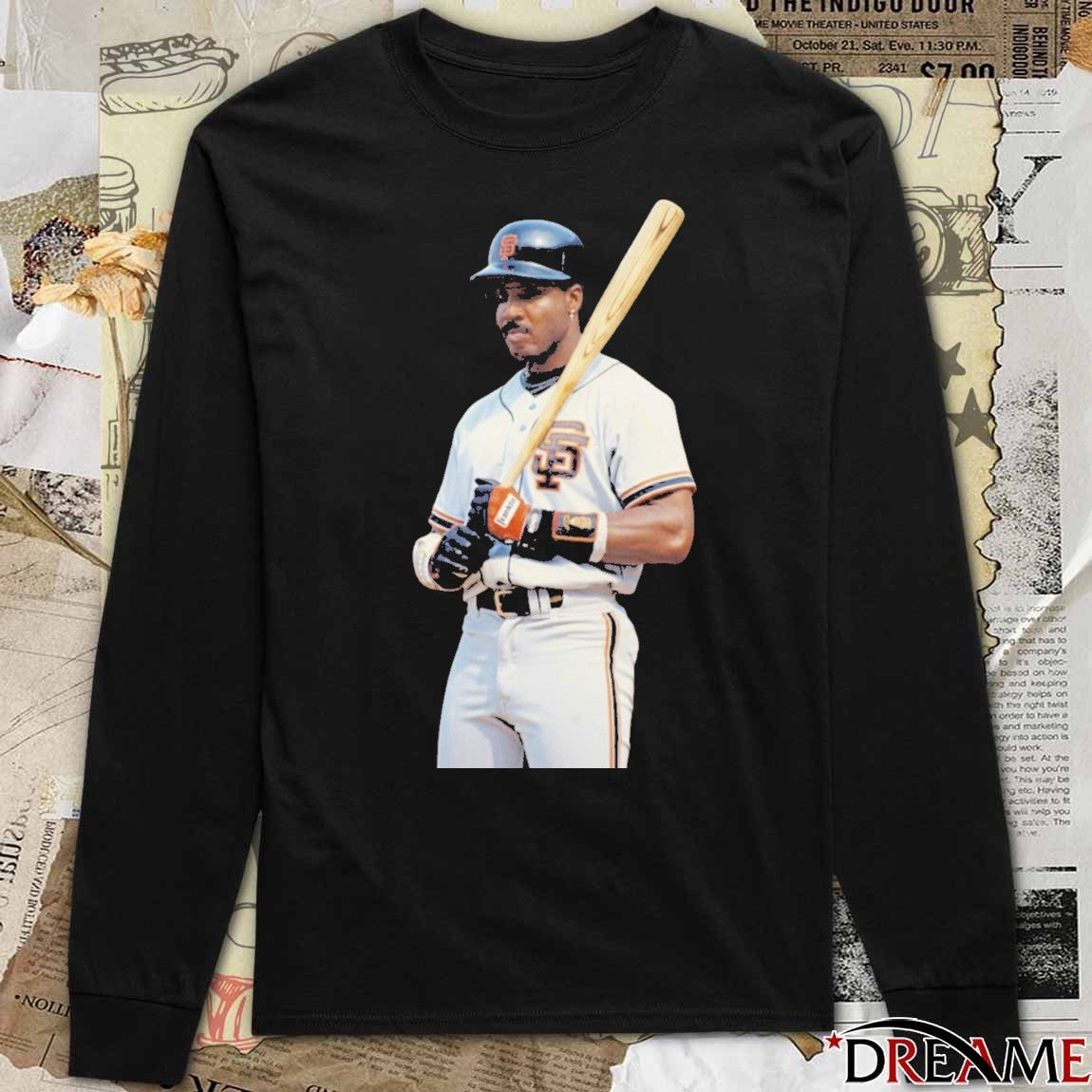 Barry Bonds Major League Baseball National League East 1993 t-shirt