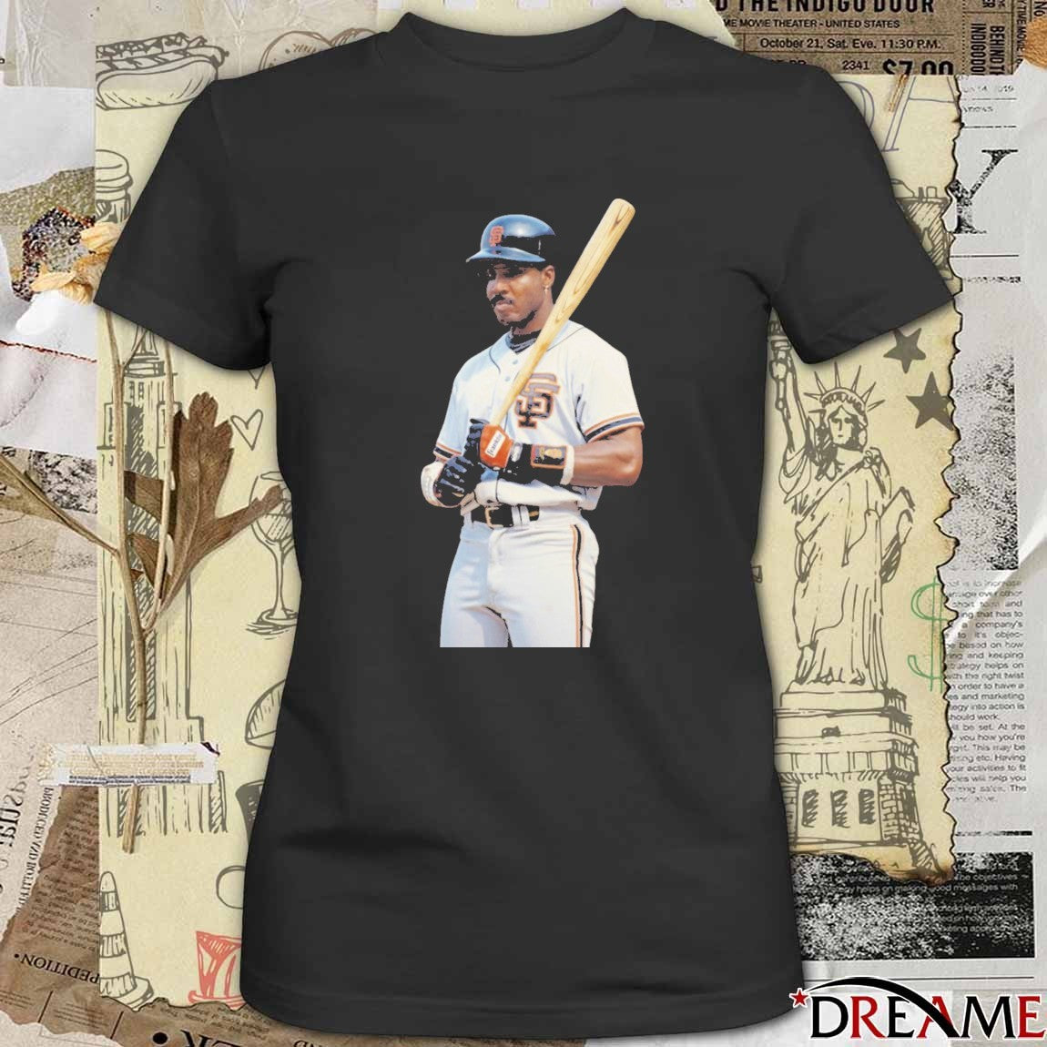 Barry Bonds Major League Baseball National League East 1993 t-shirt