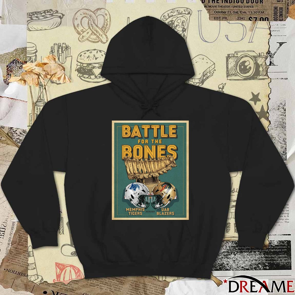 Battle For The Bones Memphis Tigers Vs UAB Blazers 2025 It’s Bones Week Poster t-shirt