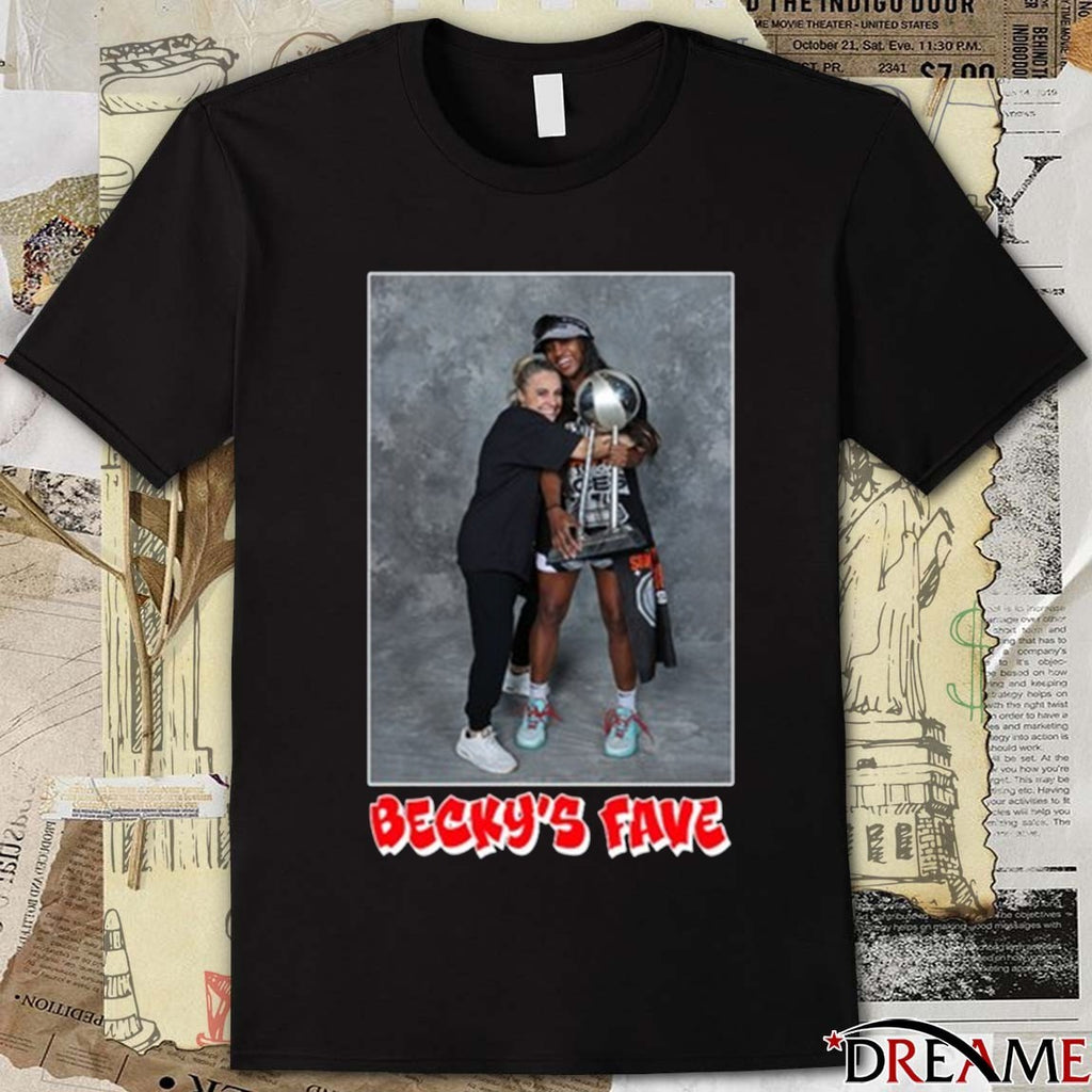 Becky’s Fave Jackie Las Vegas Aces Becky Hammon And Jackie Young t-shirt