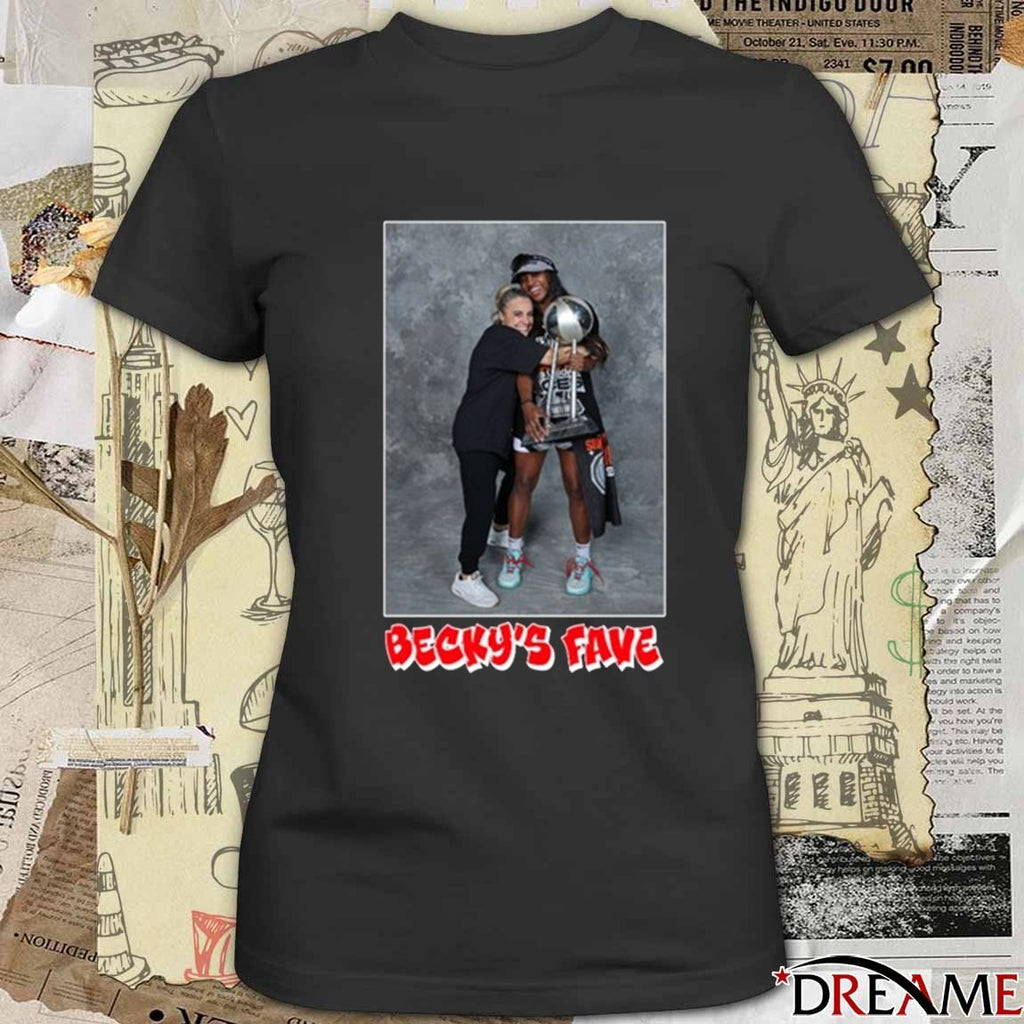 Becky’s Fave Jackie Las Vegas Aces Becky Hammon And Jackie Young t-shirt