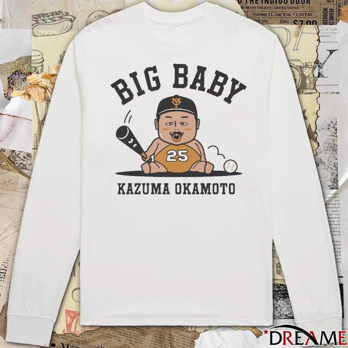 Big Baby Kazuma Okamoto Yomiuri Giants Baseball t-shirt