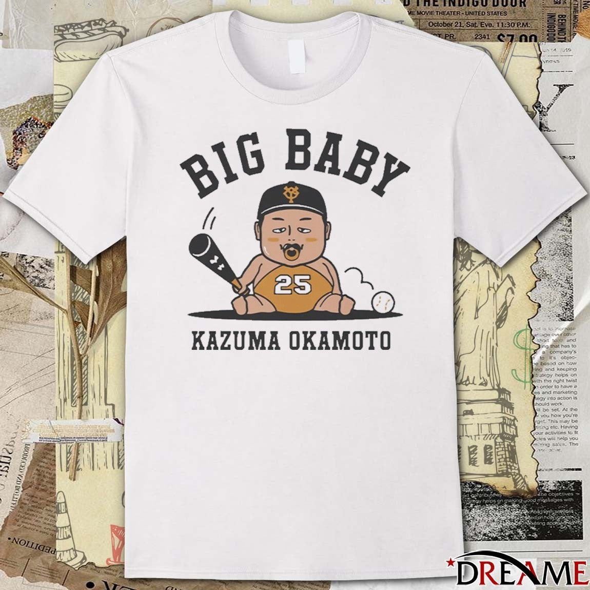 Big Baby Kazuma Okamoto Yomiuri Giants Baseball t-shirt