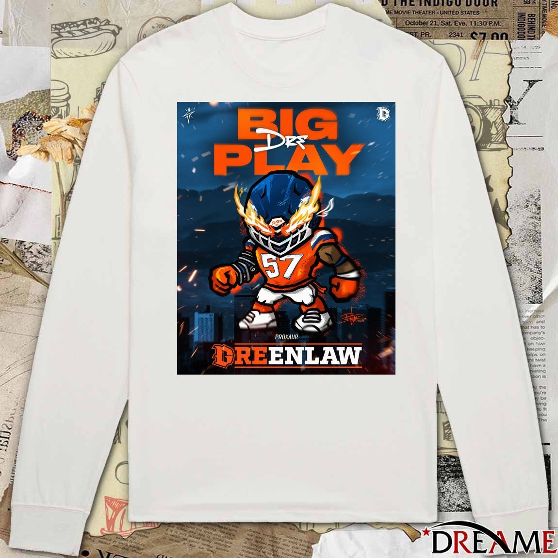 Big Play Dre Dreenlaw Proxaur Cartoon Signature t-shirt
