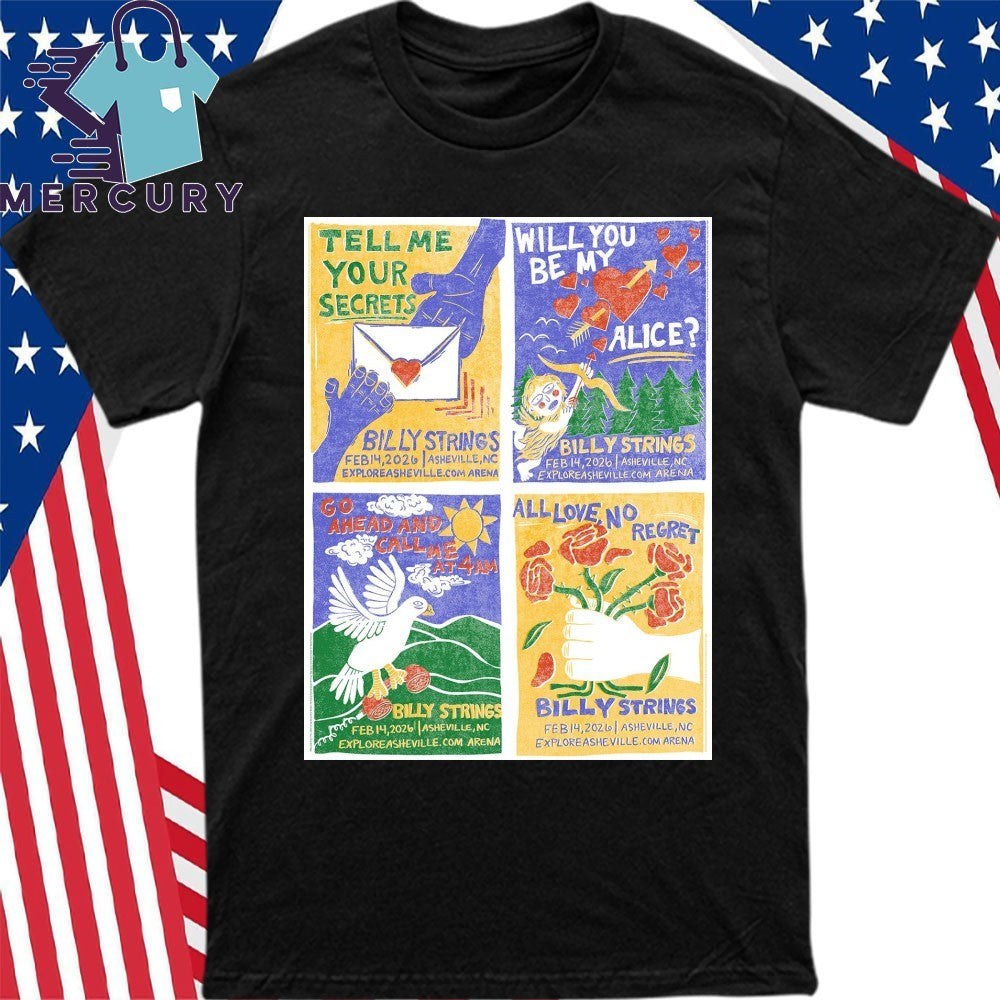 Billy Strings In Asheville NC On Feb 10-14 2026 Poster Shirt