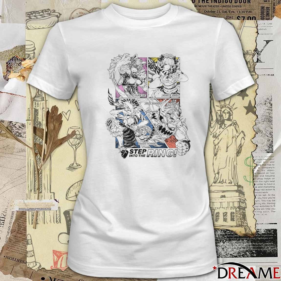 Black Cat Heiney B. Lovely Brute Bomber Step Into The Ring t-shirt