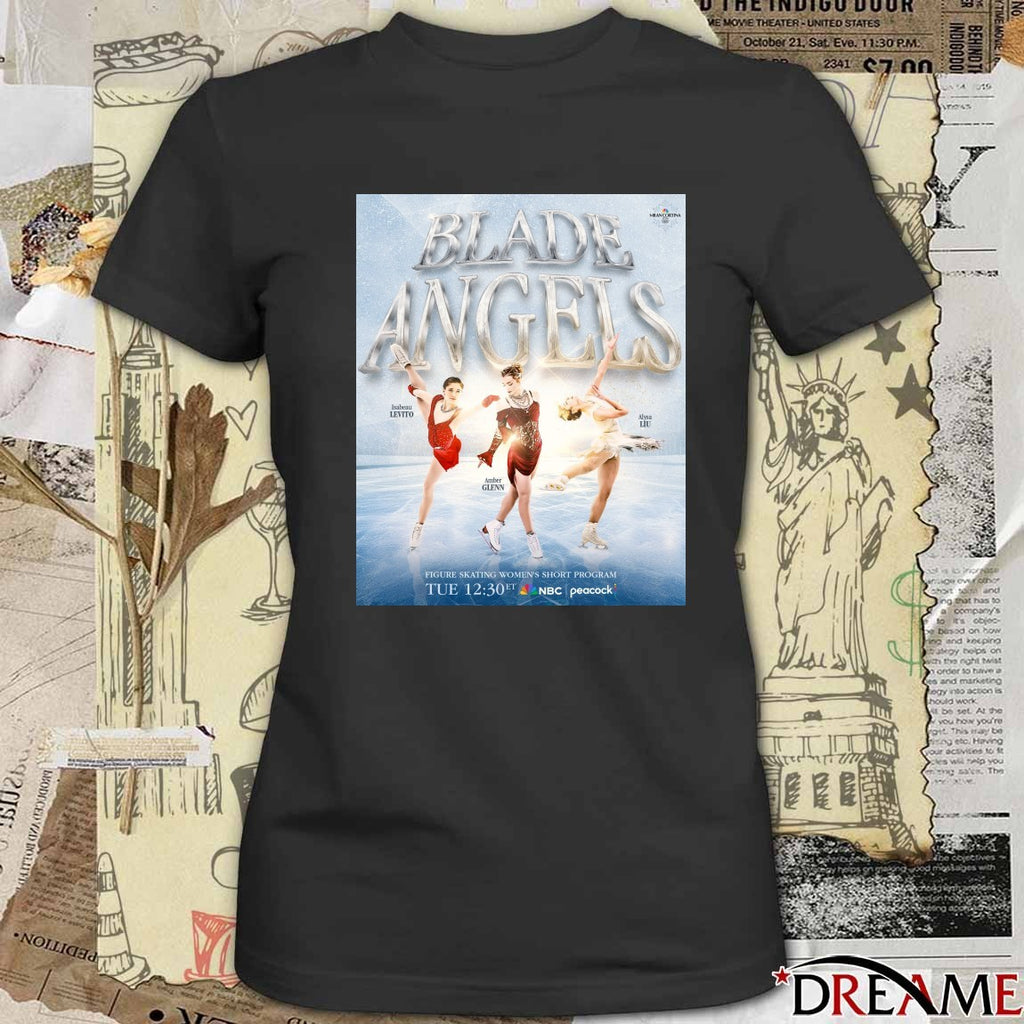 Blade Angels Isabeau Levito Amber Glenn And Alysa Liu Figure Skating Women’s Short Program t-shirt