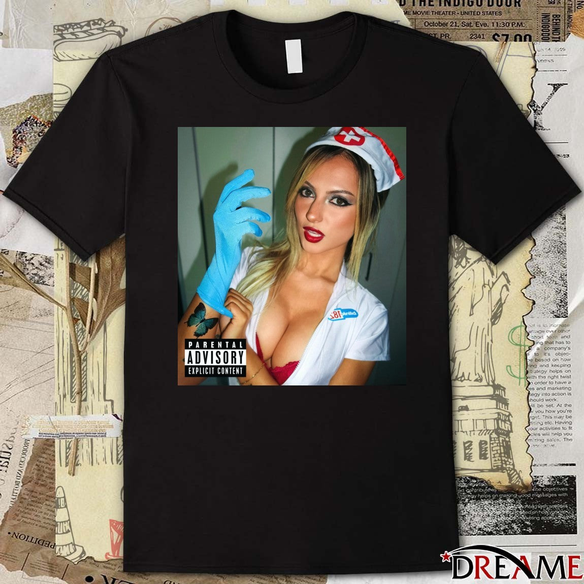 Blink-182 Nurse For Halloween Parental Advisory Explicit Content 2025 Poster t-shirt