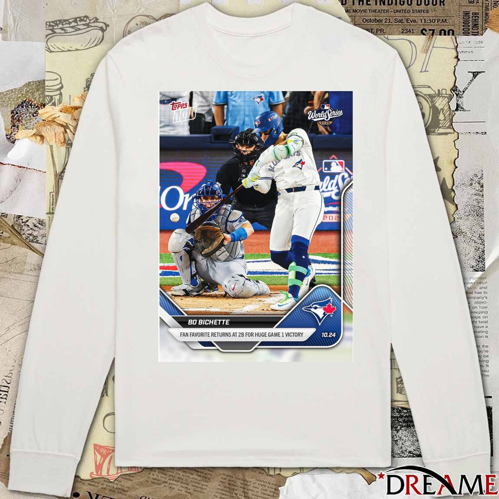 Bo Bichette Toronto Blue Jays 2025 MLB Topps Fan Favourite Returns At 2B For Huge Game 1 Victory t-shirt