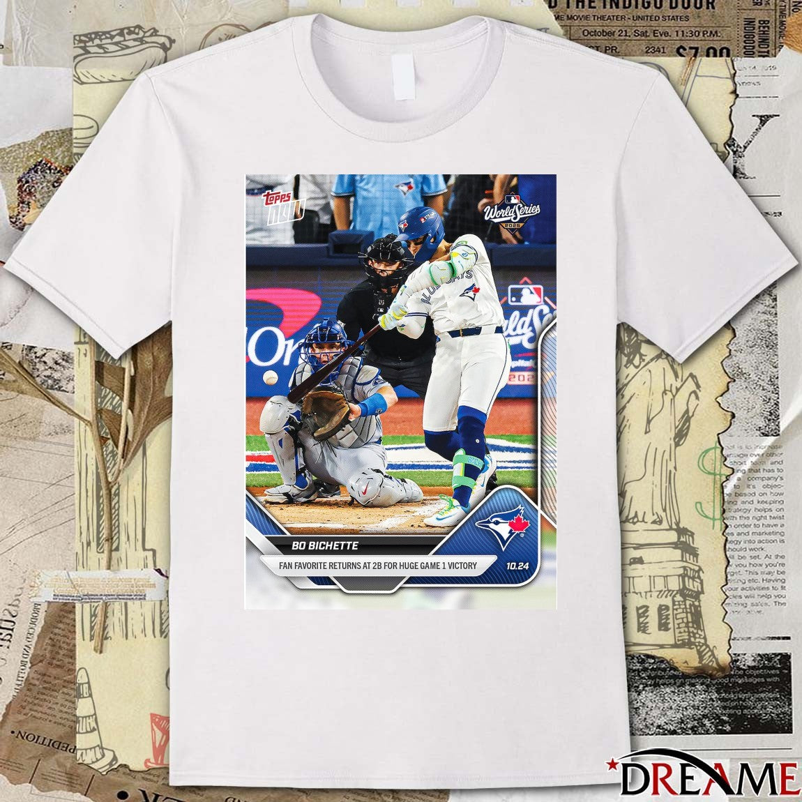Bo Bichette Toronto Blue Jays 2025 MLB Topps Fan Favourite Returns At 2B For Huge Game 1 Victory t-shirt