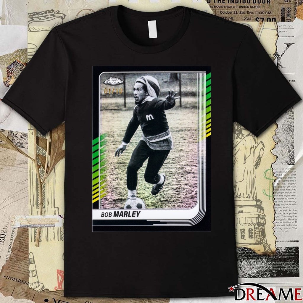 Bob Marley Topps Chrome MLS on Feb. 19 Poster t-shirt