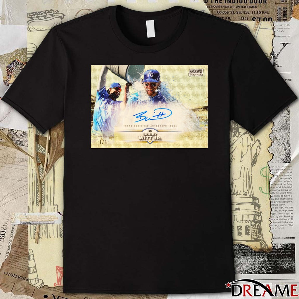 Bobby Witt Jr. Kansas City Royals Topps Certified Autograph Issue Signature Poster t-shirt
