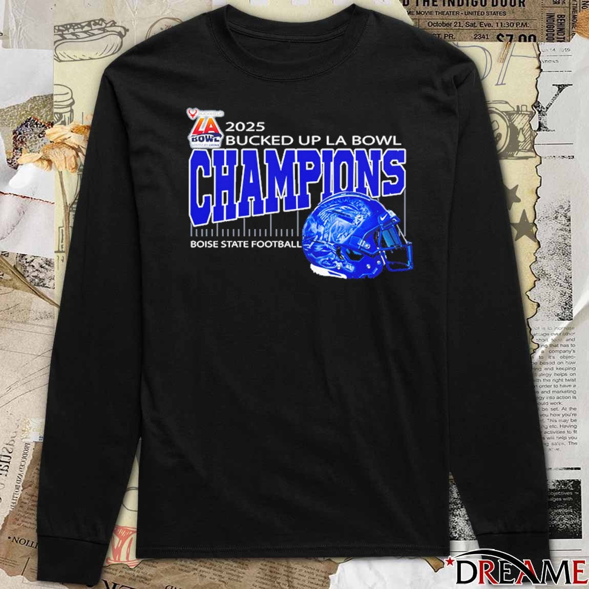 Boise State Football 2025 Bucked Up La Bowl SoFi Stadium Inglewood CA Helmet t-shirt