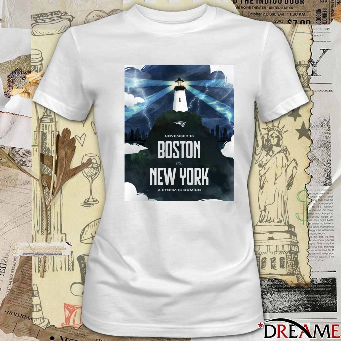 Boston vs. New York November 13 2025 A storm is coming Poster t-shirt