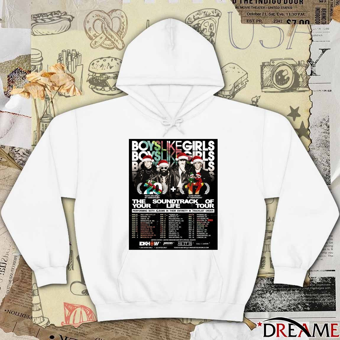 Boys Like Girls The Soundtrack of Your Life 2026 Tour Poster t-shirt
