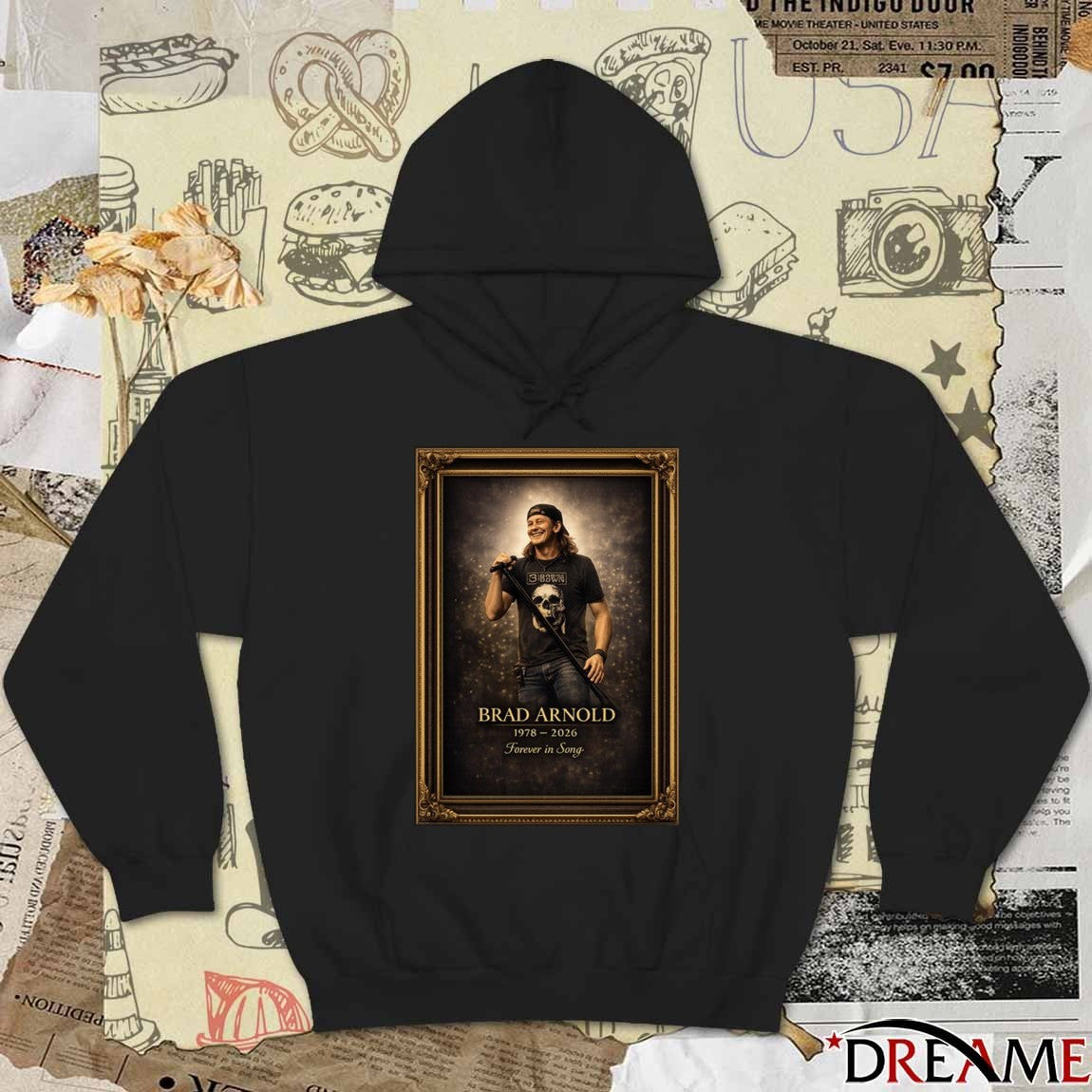 Brad Arnold 1978 – 2026 Forever In Song Vintage Memorial t-shirt
