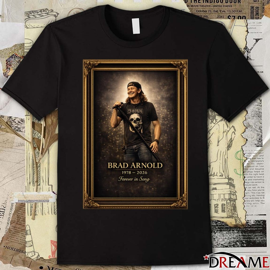 Brad Arnold 1978 – 2026 Forever In Song Vintage Memorial t-shirt