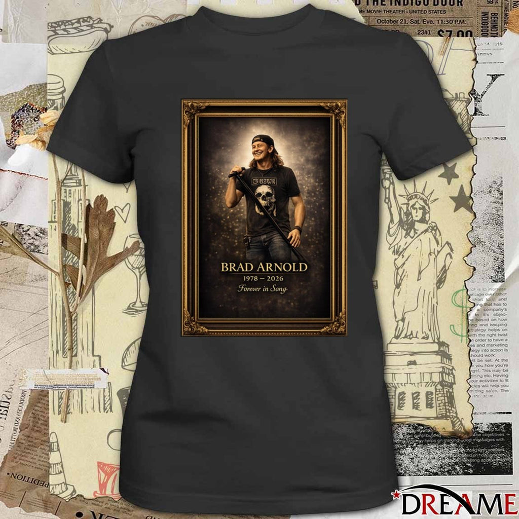 Brad Arnold 1978 – 2026 Forever In Song Vintage Memorial t-shirt