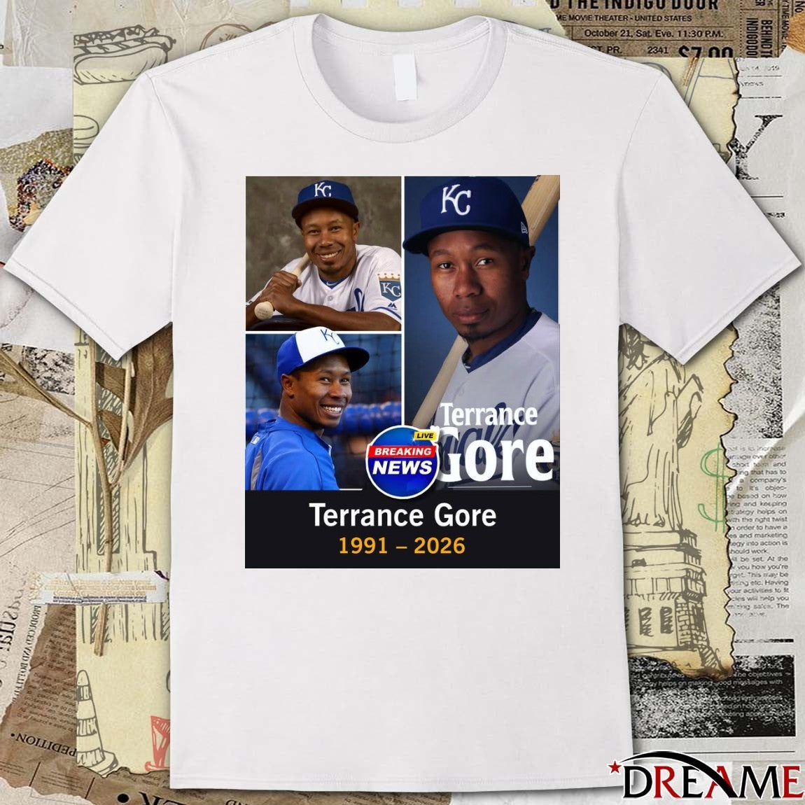 Breaking News RIP Terrance Gore 1991 – 2026 Poster t-shirt