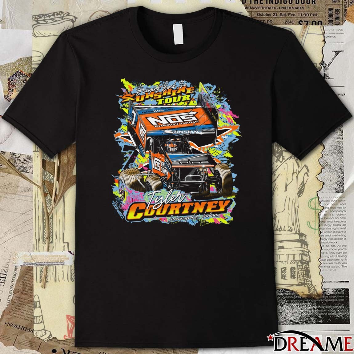 Bringing Back The Sunshine Tour NDS Energy Drink Tyler Courtney Indianapolis IN t-shirt