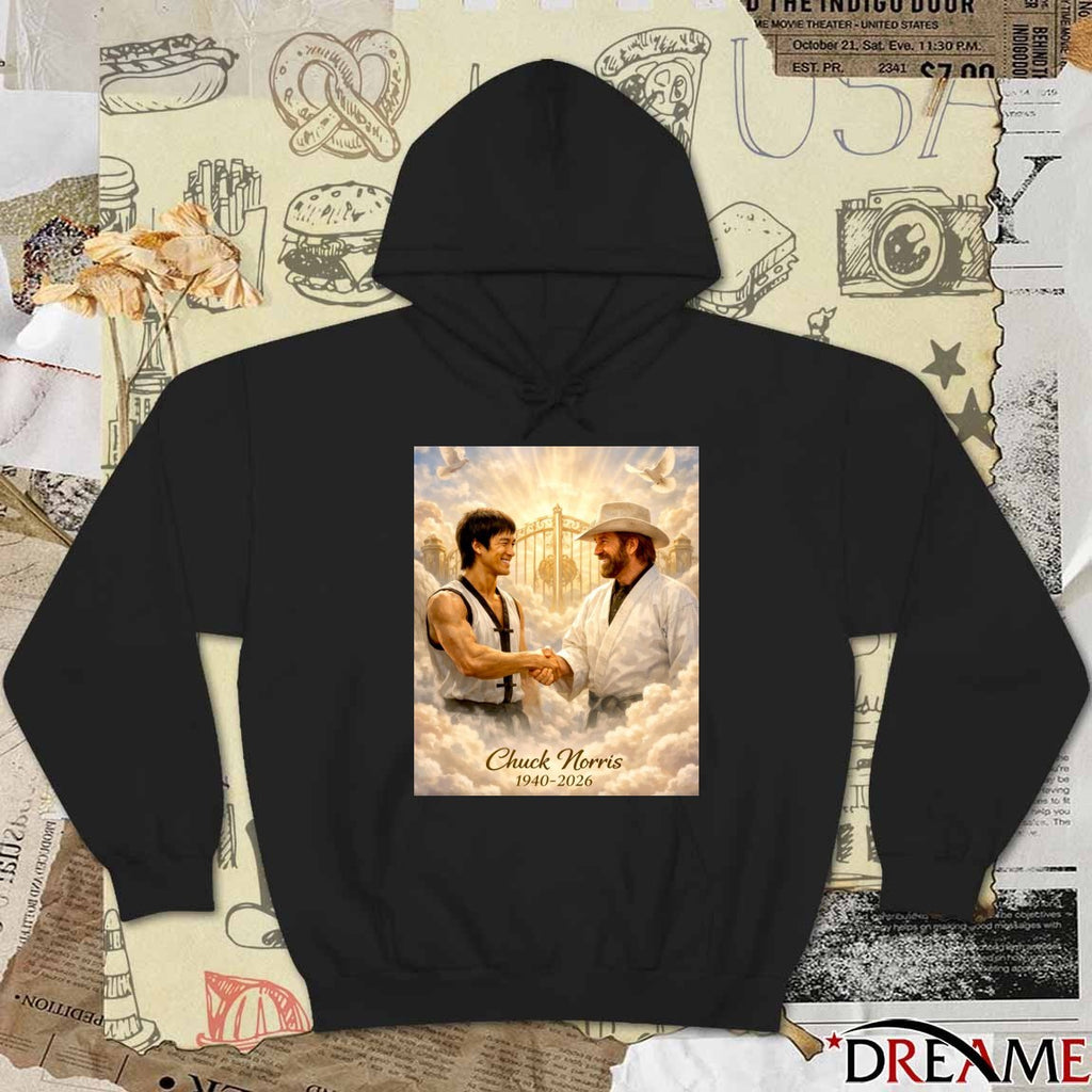 Bruce Lee In Loving Memory Chuck Norris 1940 – 2026 t-shirt