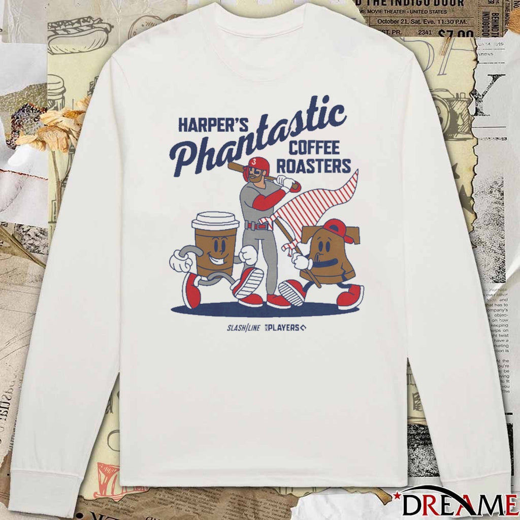Bryce Harper Harper’s Phantastic Coffee Roasters Philadelphia Phillies MLB Slash Line Signature t-shirt