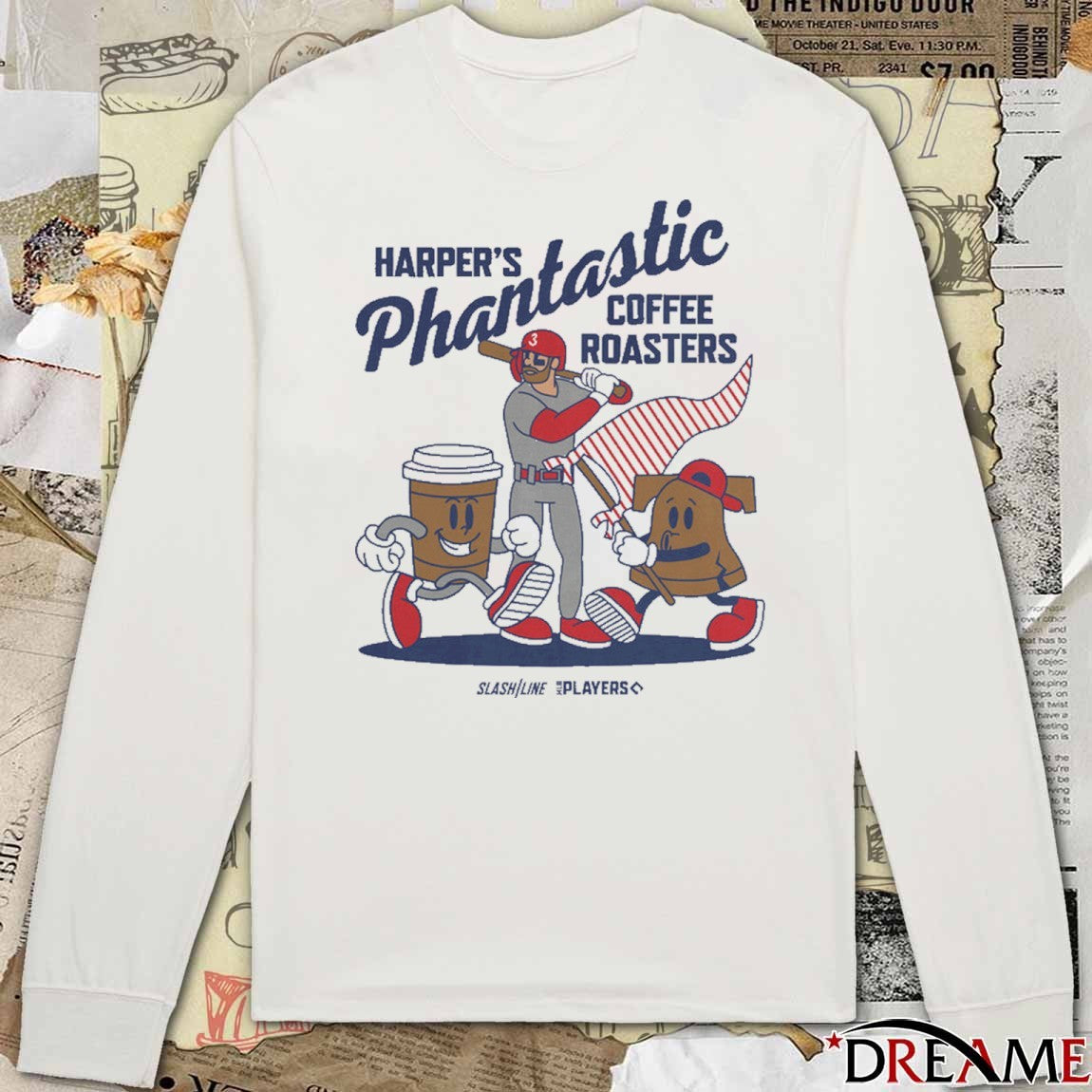 Bryce Harper Harper’s Phantastic Coffee Roasters Philadelphia Phillies MLB Slash Line Signature t-shirt