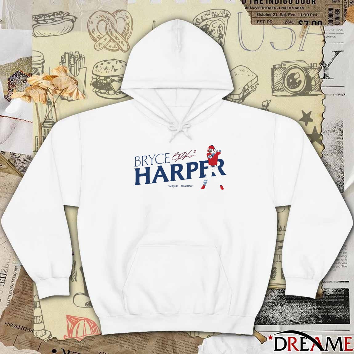 Bryce Harper Philadelphia Phillies MLB Slash Line Signature Painting t-shirt