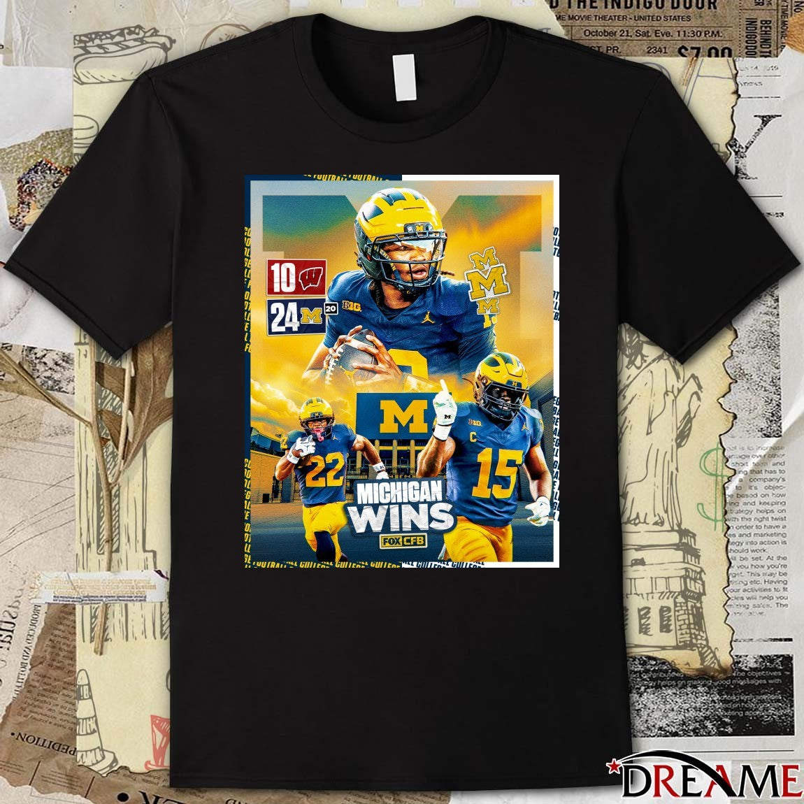 Bryce Underwood and Justice Haynes Michigan Wolverines Vs Wisconsin Badgers final score 24 – 10 Poster t-shirt