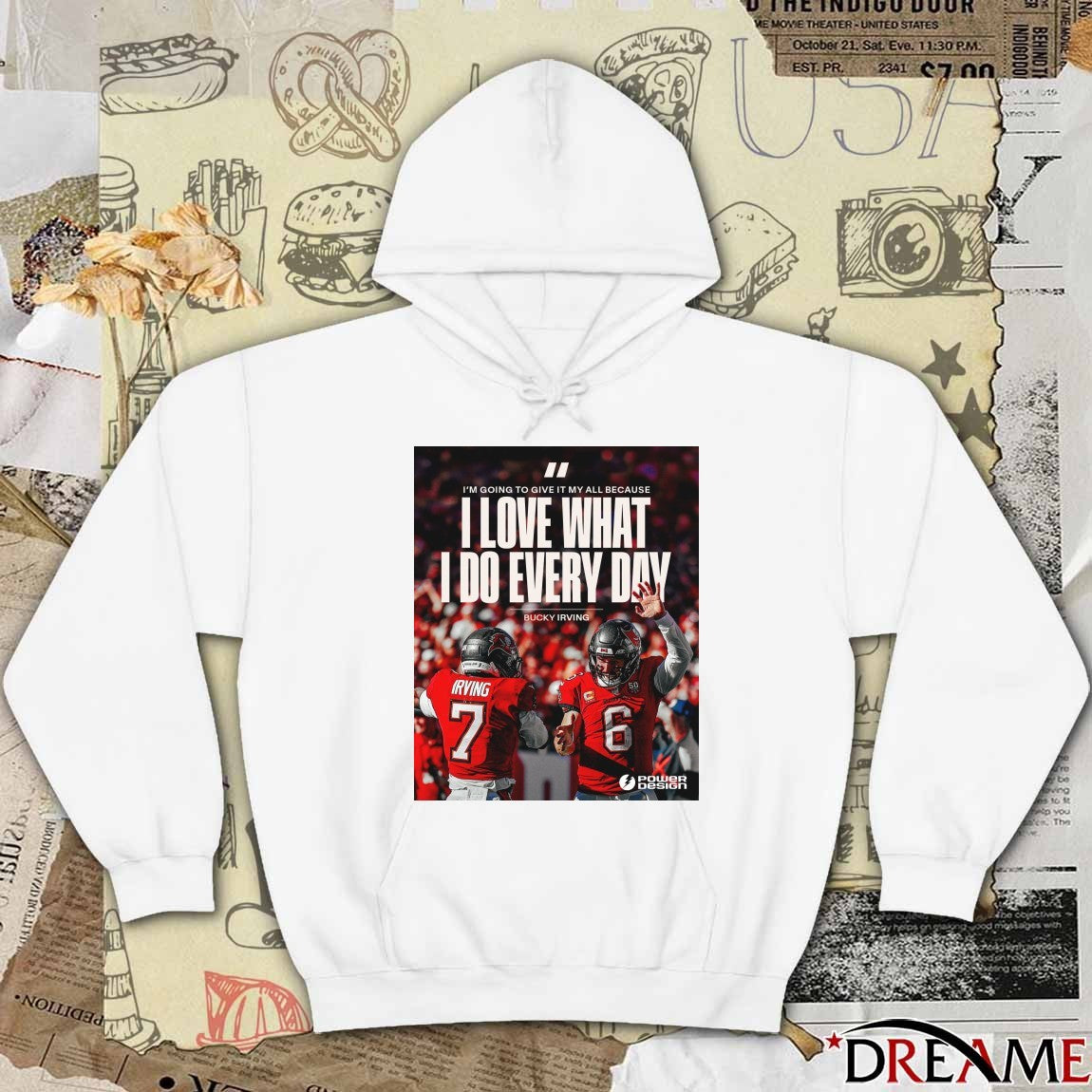 Bucky Irving Buccaneers I’m Going To Give It My All Because I Love What I Do Every Day Poster t-shirt