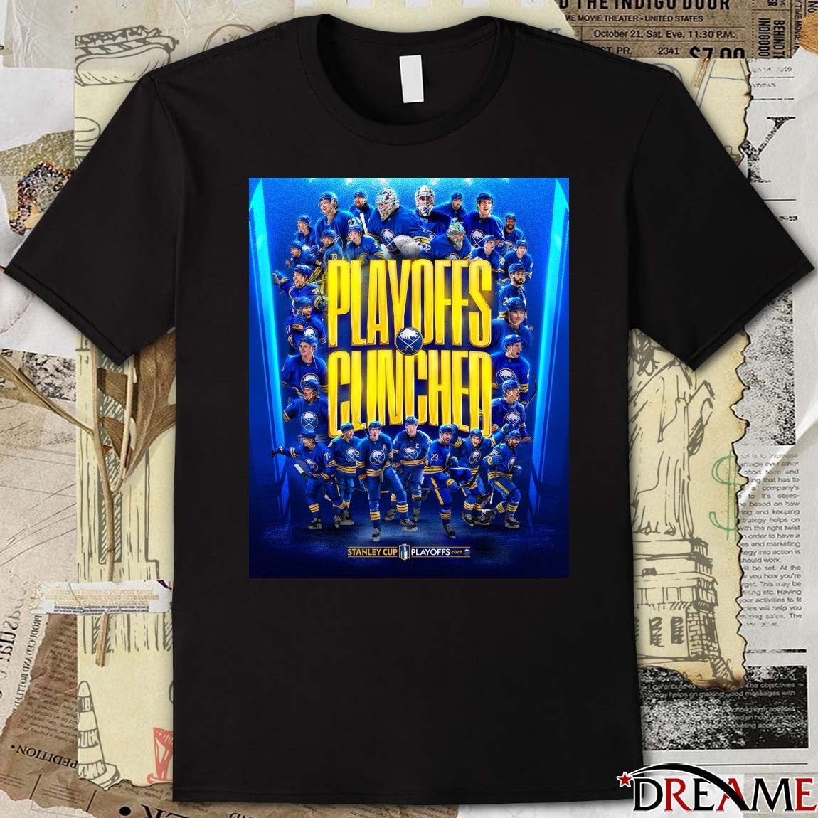 Buffalo Sabres Playoffs Clinched Stanley Cup Hockey Playoffs 2026 Poster t-shirt