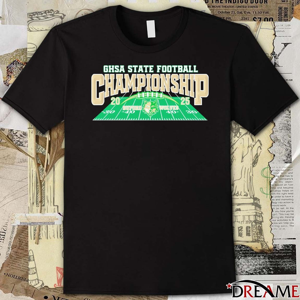 Buford Wolves 2025 GHSA State Football Championship Logo t-shirt