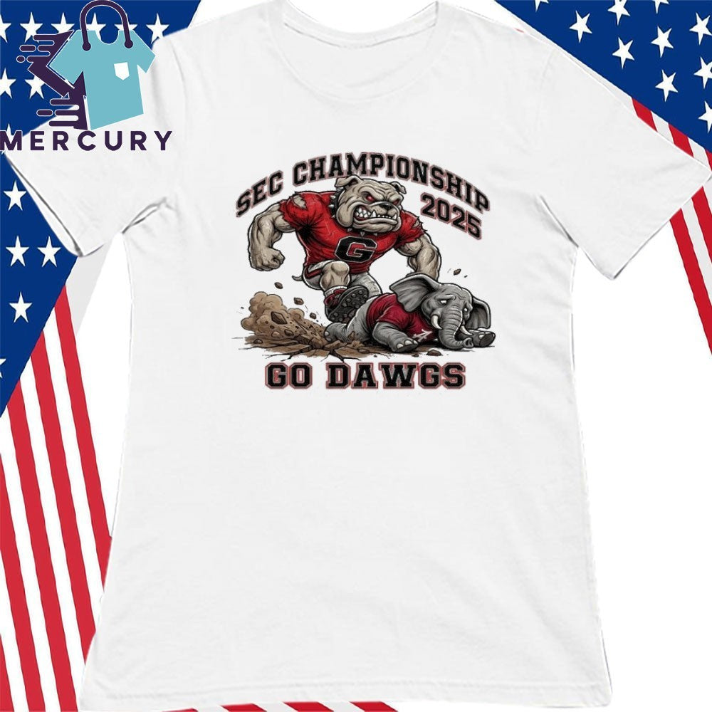 Bulldogs 2025 SEC Champions Go Dawgs Mascot Shirt