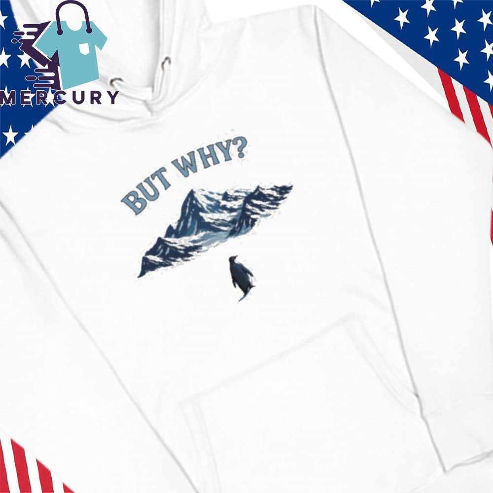 But Why Nihilist Mountain Penguin Meme Shirt