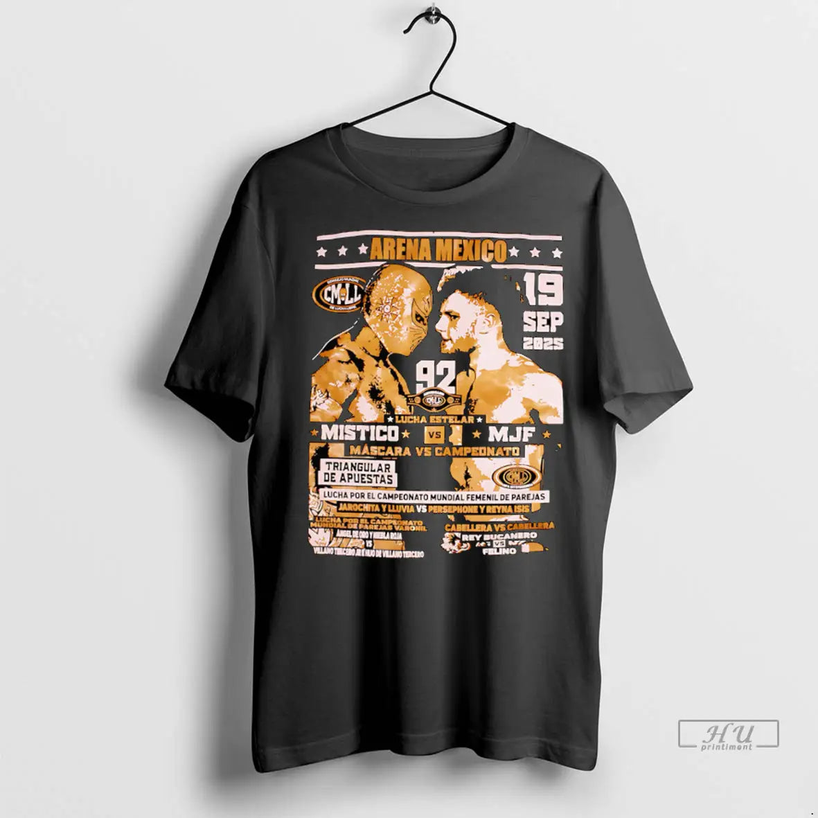 Official Cmll Mjf Vs Mistico T Shirt