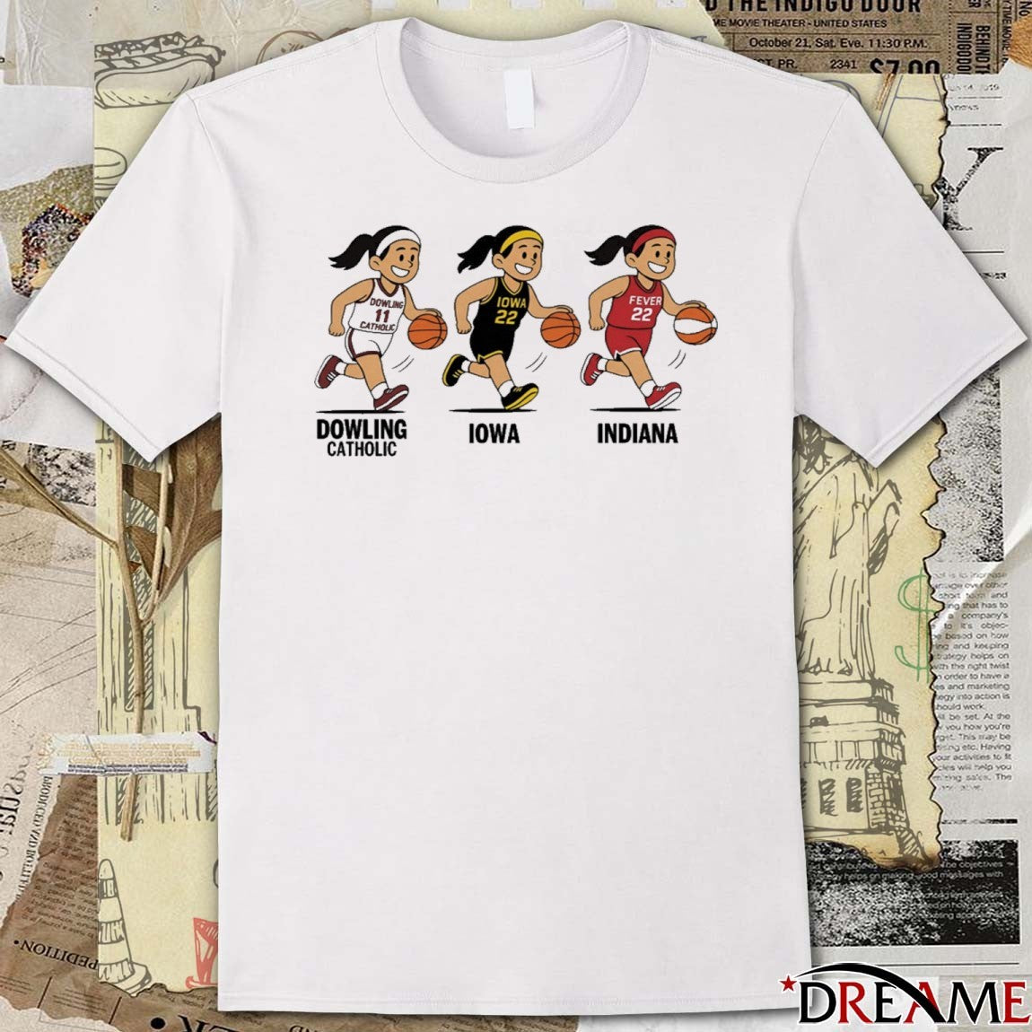 Caitlin Clark Evolution Dowling Catholic Iowa Indiana t-shirt