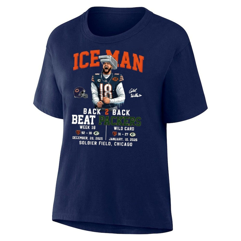 Caleb Iceman Bears Back 2 Back Beat Packers Shirt