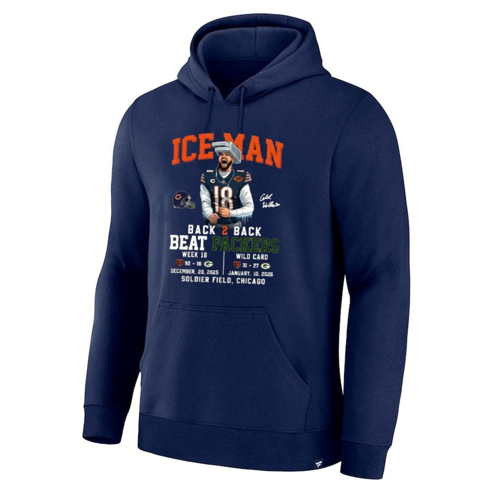 Caleb Iceman Bears Back 2 Back Beat Packers Shirt