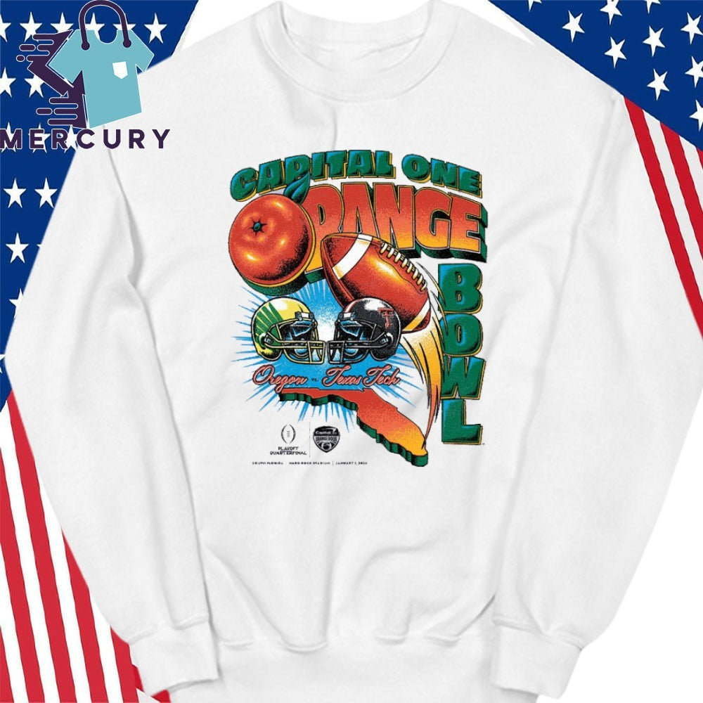 Capital One Orange Bowl 2026 Oregon vs Texas Tech Vintage Matchup Shirt