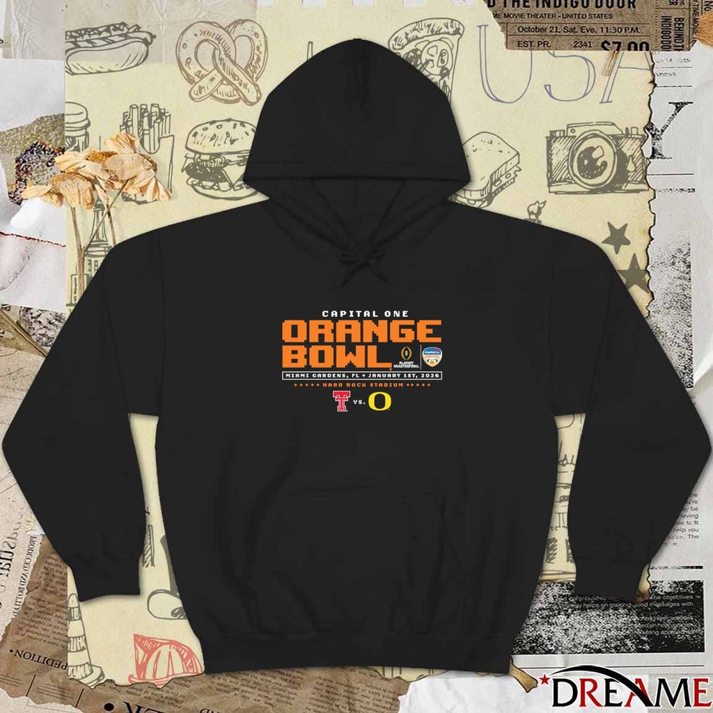 Capital One Orange Bowl Jan 1 2026 Texas Tech Vs Oregon Hard Rock Stadium Miami Gardens FL Duck Hunt t-shirt