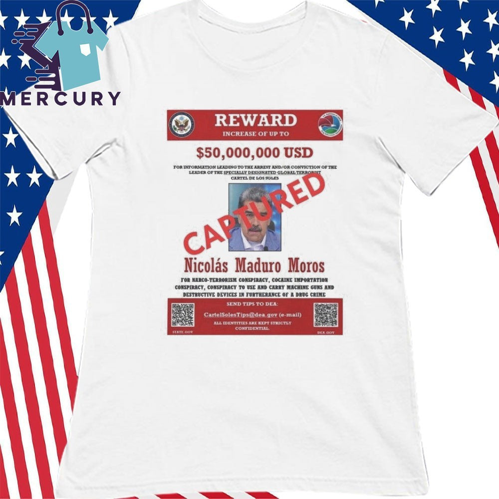 Captured Nicolas Maduro Wanted Poster Shirt