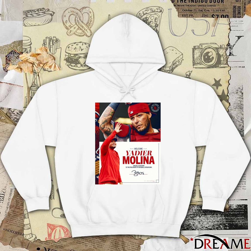 Cardinals Welcome Yadier Molina Special Assistant to the President of Baseball Operations Signature Poster t-shirt