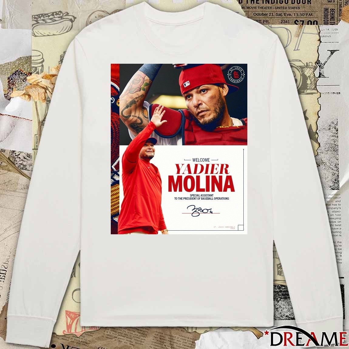 Cardinals Welcome Yadier Molina Special Assistant to the President of Baseball Operations Signature Poster t-shirt