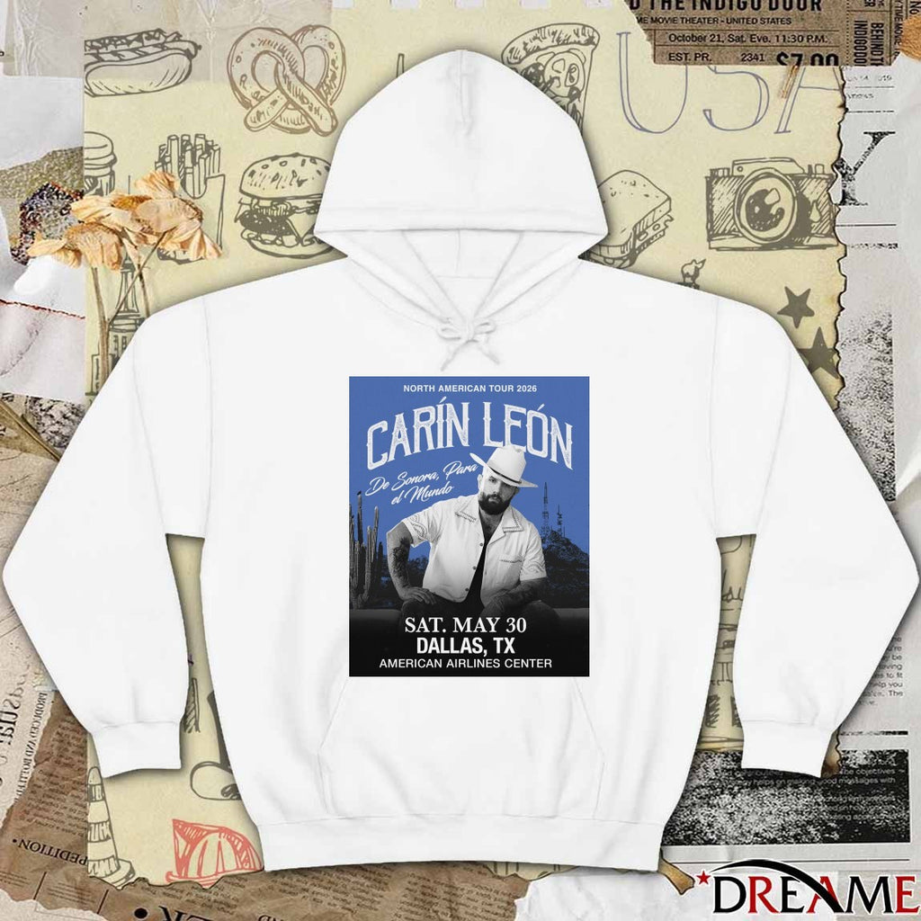 Carin Leon Poster New Tour 2026 Sat. May 30 Dallas, Tx American Airlines Center t-shirt