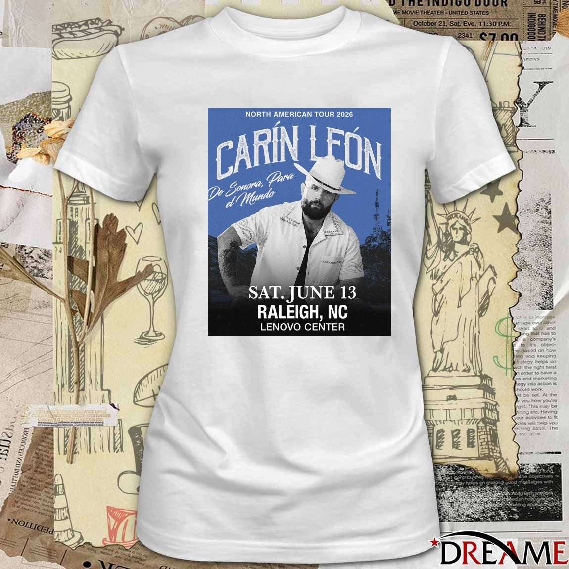 Carin Leon Poster New Tour Sat. June 13 Raleigh, Nc Lenovo Center t-shirt