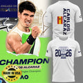 Carlos Alcaraz 2026 Australian Open Champion Tshirt Ao Mens Singles Winner Shirt