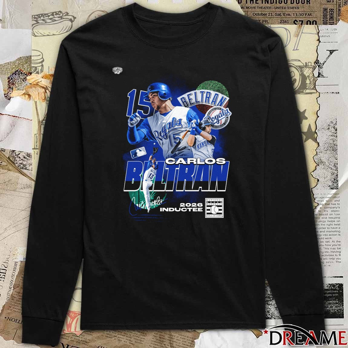 Carlos Beltrán Kansas City Royals National Baseball Hall of Fame 2026 Inductee Signature t-shirt